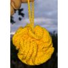 yellow bath pouf in cotton on ecomauritius.mu