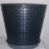 black flower pot in recycled plastic on ecomauritius.mu