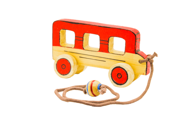 handcrafted wooden bus toy on ecomauritius.mu