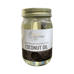 Organic Matters whole coconut oil 414ml on ecomauritius.mu
