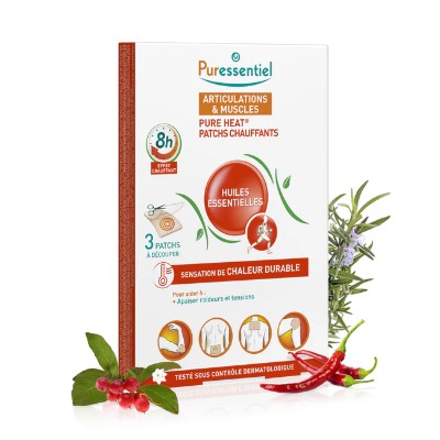Puressentiel Muscles & Joints Heating Patches (3 patches)_ecomauritius.mu