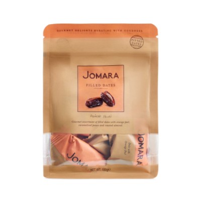 Jomara Filled Dates with orange peel caramelised pecan and roasted almond 100g_ecomauritius.mu